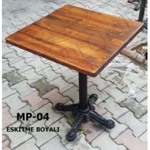 MP-04 MASİF AHŞAP DÖKÜM AYAK CAFE MASALARI